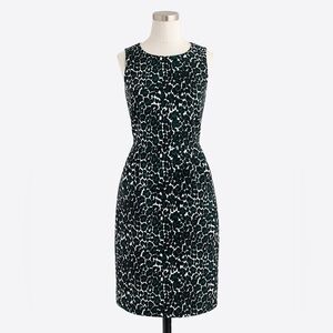 J. Crew Factory Textured Cotton Animal Print Sleeveless Dress